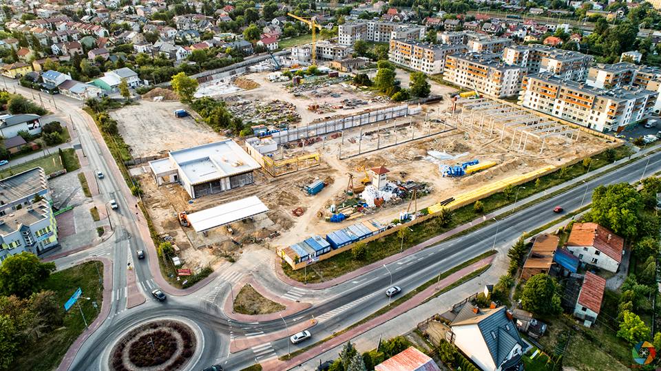 HopStop - widok z lotu ptaka na plac budowy